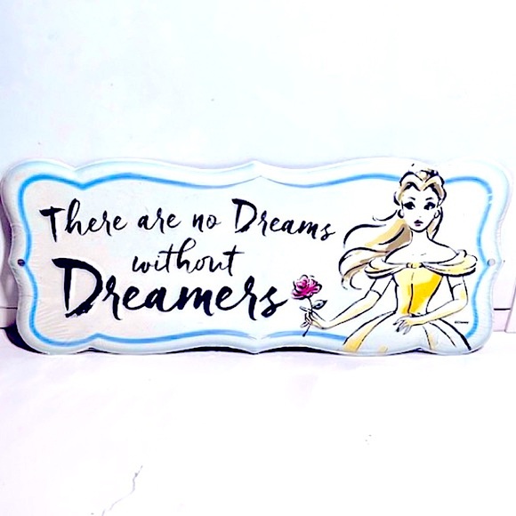 Disney Other - Disney Princess Belle “There are no Dreams without Dreamers” Metal Wall Decor.